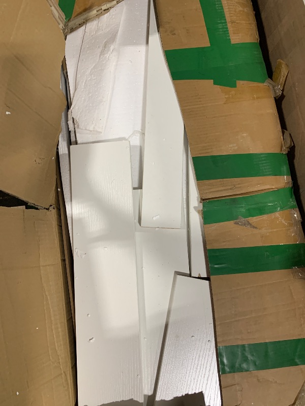 Photo 1 of **MISSING SCREWS*** A LITTLE DAMAGED **FINAL SALE&&****DWVO White 6 Drawers Dresser, Modern Wood Dresser Chest of Drawers with Black Metal Handle ? Anti-Tipping Device, Modern Storage Cabinet for Hallway, Entryway, Living Room