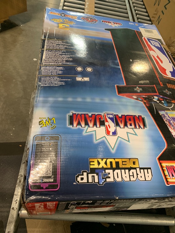 Photo 1 of **MISSING PARTS / HARDWARE **ARCADE1UP NBA Jam Deluxe 2-Player Control Panel Arcade Machine, Built for Your Home, 5 Foot Tall Cabinet with 3 Classic Games