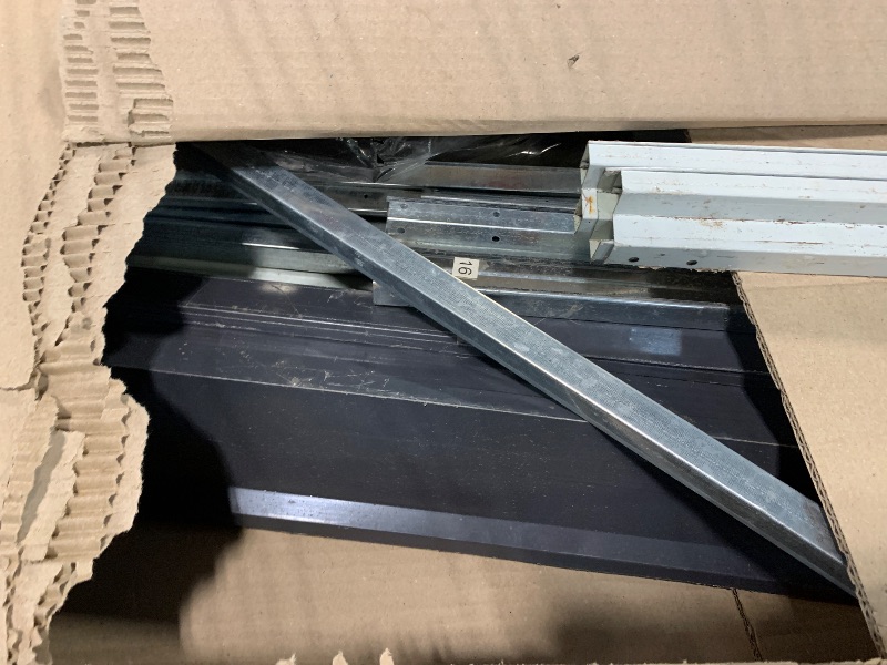 Photo 1 of ***FINAL SALE!!DWVO 6x4ft Tool Storage Shed, Lockable Doors, and Sloped Roof, Steel Outdoor Storage Shed for Garden, Patio, Garage, Backyard, Lawn - Dark Gray