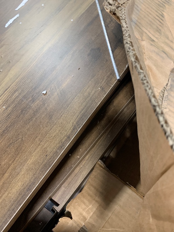 Photo 1 of ***SCRATCHES **MISSING PIECES**FINAL SALE!!!!**Tribesigns 70.86" Executive Desk with Mobile File Cabinet, Large L Shaped Computer Office Desk with 2 Drawers and Storage Shelves, Business Furniture Desk Workstation for Home Office (Rustic Brown)