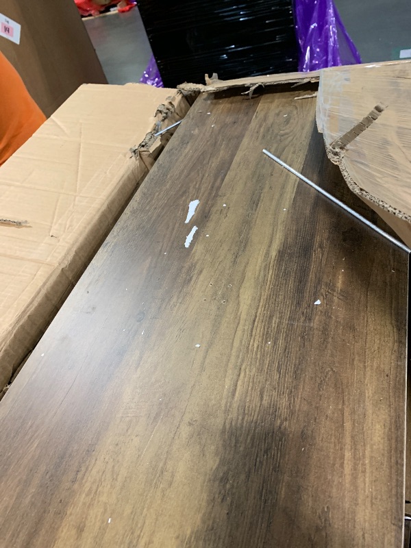 Photo 1 of ***SCRATCHES **MISSING PIECES**FINAL SALE!!!!**Tribesigns 70.86" Executive Desk with Mobile File Cabinet, Large L Shaped Computer Office Desk with 2 Drawers and Storage Shelves, Business Furniture Desk Workstation for Home Office (Rustic Brown)