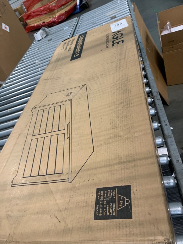 Photo 1 of *****MISING NAILS !!FINAL SALE*****VASAGLE Storage Chest, Storage Bench with 2 Safety Hinges, Farmhouse Style, 15.7 x 47.2 x 18.1 Inches, for Entryway, Bedroom, Living Room, Cloud White ULSB065W01