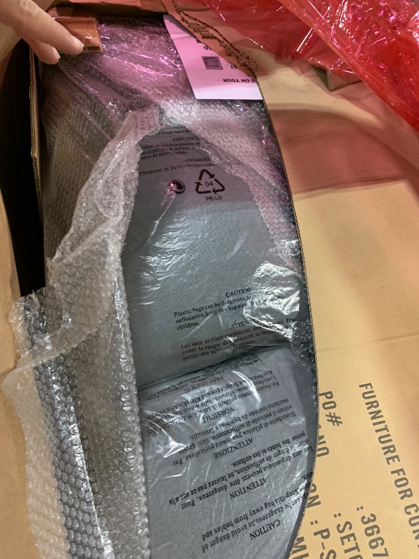 Photo 1 of **Final sale no returns allowed ** Please review ratings before purchasing**

**Venta final, no se permiten devoluciones** Revise las calificaciones antes de comprar**


Armen Living Venice 4 Piece Dark Gray Aluminum Outdoor Seating Set with Dark Gray Cus