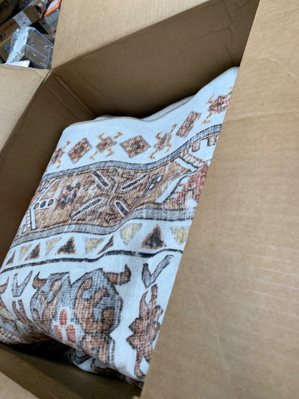 Photo 1 of ** USED** zesthome 10x12 Area Rugs,Stain Resistant Washable Rug,Ultra-Thin Rugs for Living Room,Bedroom,Non-Slip Backing Home Decor Large Area Rug (Orange,10'x12')