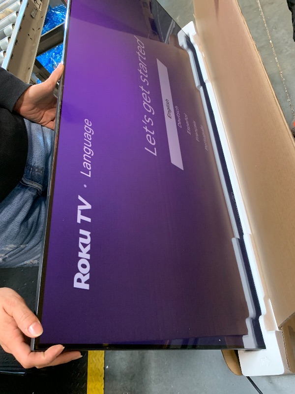 Photo 1 of ** TESTED FUNCTIONAL/ ACCESORIES INCLUDED** Roku Smart TV – 65-Inch Plus Series, Mini-LED TV – RokuTV with Enhanced Voice Remote – Flat Screen 4K QLED Television with Dolby Vision & Wi-Fi for Streaming Live Local News, Sports