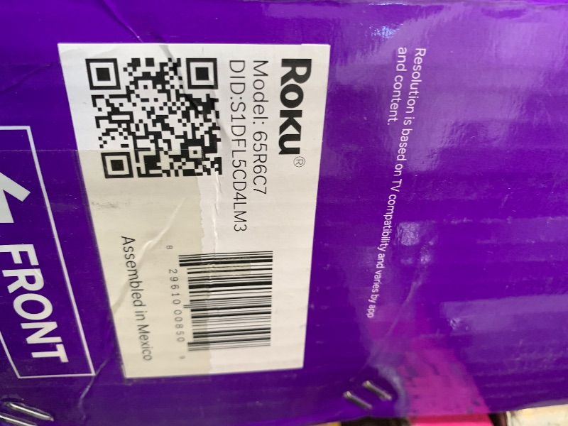 Photo 1 of ** TESTED FUNCTIONAL/ ACCESORIES INCLUDED** Roku Smart TV – 65-Inch Plus Series, Mini-LED TV – RokuTV with Enhanced Voice Remote – Flat Screen 4K QLED Television with Dolby Vision & Wi-Fi for Streaming Live Local News, Sports