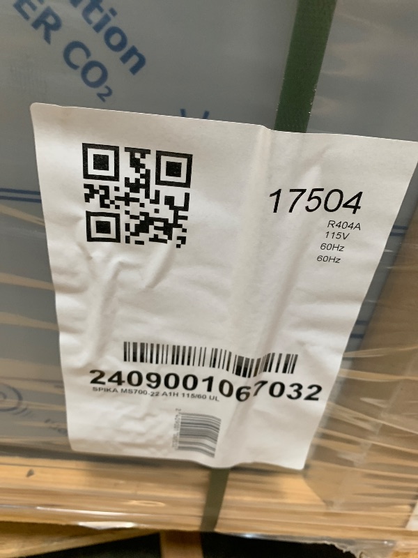 Photo 1 of ** FACTORY SEALED ** ITV Ice Makers SPIKA MS 400-22 SPIKA Air-Cooled Ice Maker, self-contained, Half dice Cube-Style, 22" W, 432 lb. production/24 hr, Smart Electronic Control Board, Smart Water Distributor, 115v/60/1-ph