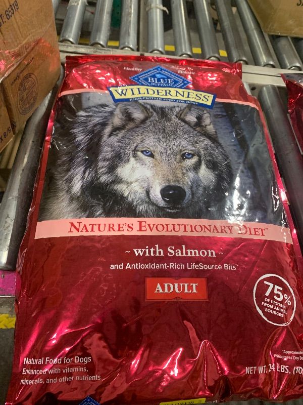 Photo 1 of ** EXPIRED/ NO RETURNS** Blue Buffalo Wilderness Adult High-Protein Dry Dog Food Natural Salmon with Wholesome Grains