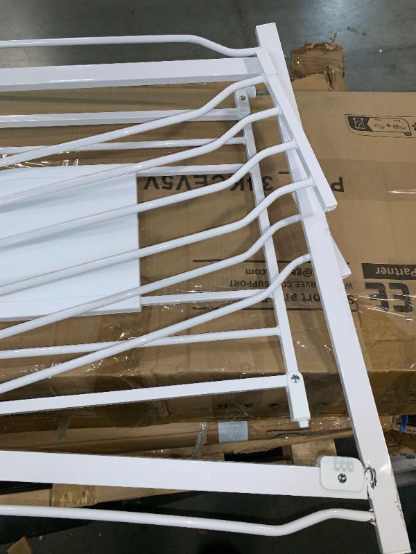 Photo 1 of ***SOLD AS PARTS*** Baby Gates with Cat Door - Auto Close 29.5"-48.4" Safety Metal Dog Pet Gate for Doorway, Stairs, House, Walk Through Child Gate with Pet Door, includes 4 Wall Cups and 2 Extension Pieces