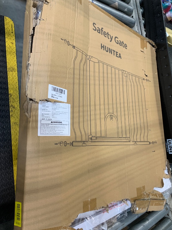 Photo 1 of ***SOLD AS PARTS*** Baby Gates with Cat Door - Auto Close 29.5"-48.4" Safety Metal Dog Pet Gate for Doorway, Stairs, House, Walk Through Child Gate with Pet Door, includes 4 Wall Cups and 2 Extension Pieces