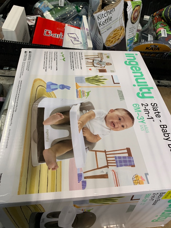 Photo 1 of ** SOLD AS IS NO RETURN/REFUNDS**SEE COMMENTS!
Ingenuity Baby Base 2-in-1 Booster Feeding and Floor Seat with Self-Storing Tray - Slate