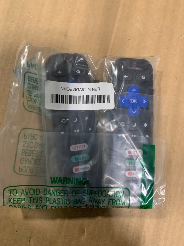 Photo 1 of (Pack of 2) Replacement Remote Control Only for Roku TV, Compatible for TCL Roku/Hisense Roku/Onn Roku/Sharp Roku/Element Roku/Westinghouse Roku/Philips Roku Smart TVs (Not for Roku Stick and Box)