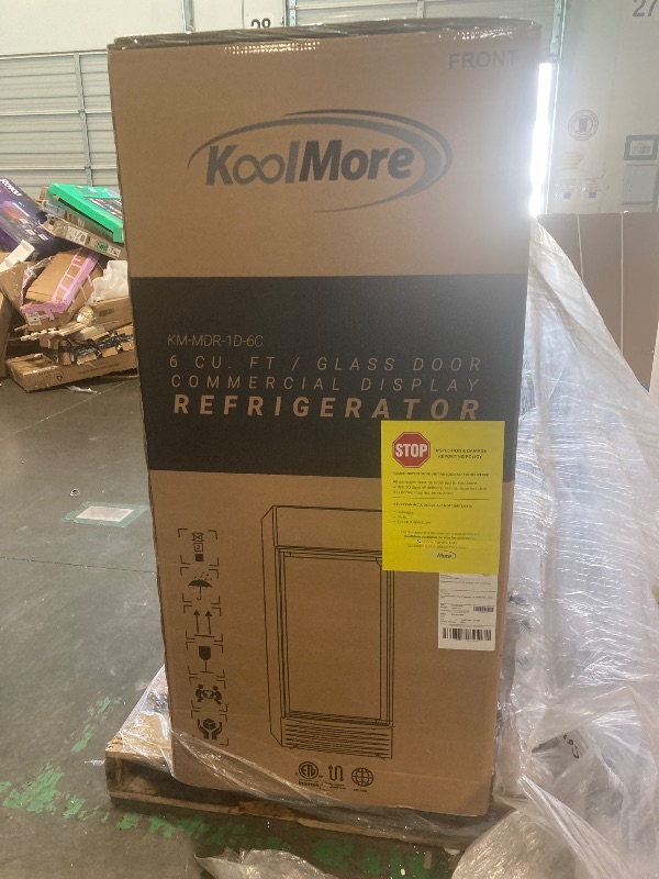 Photo 1 of ***FABRIC SEALED****Koolmore KM-MDR-1D-6C 21 Inch One Section Merchandiser Refrigerator 6 cu ft Black