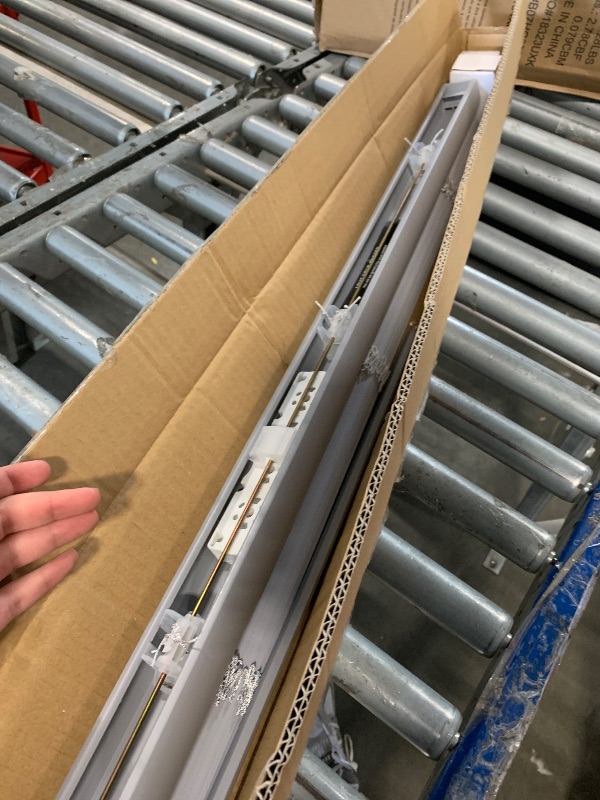 Photo 1 of ****SIMILAR ITEM**** COLOR GREY*** AIRLAJYID Cordless Vinyl Mini L Blinds 21" W x 64" H, 1" Slat GREY Horizontal Windows L Blind for Door, Shades, Camper, Light Filtering, Interiors, Arrive 1/2 Inch Narrower Indoor