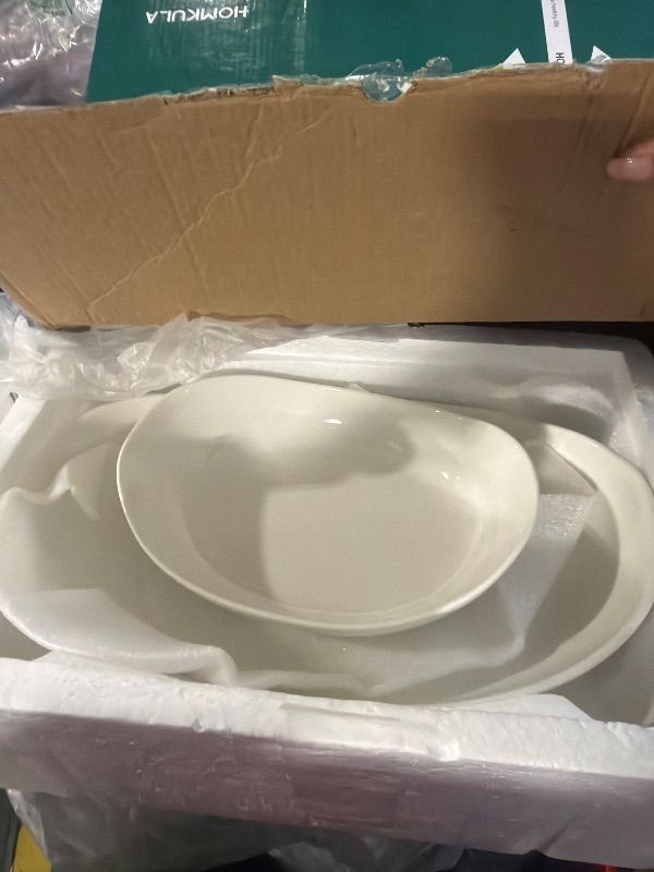 Photo 1 of ***MISSING ONE BOWL****HOMKULA Ceramic Fruit Bowl for Kitchen Counter - 3 Tier Fruit Basket with Metal Stand, Tiered Fruit Stand for Countertop, Snack, Nuts, Cake, Dessert, Cute (Gold, Large)
