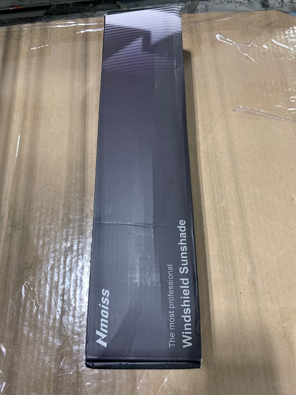 Photo 1 of [Upgraded] Nmoiss Windshield Sun Shade Umbrella - [Vinyl Coating Heat Shield] Protect Car from Sun Rays & Heat Damage Keep Cool and Protect Interior, Spring Structure Edge Medium 56" L x 31" W
