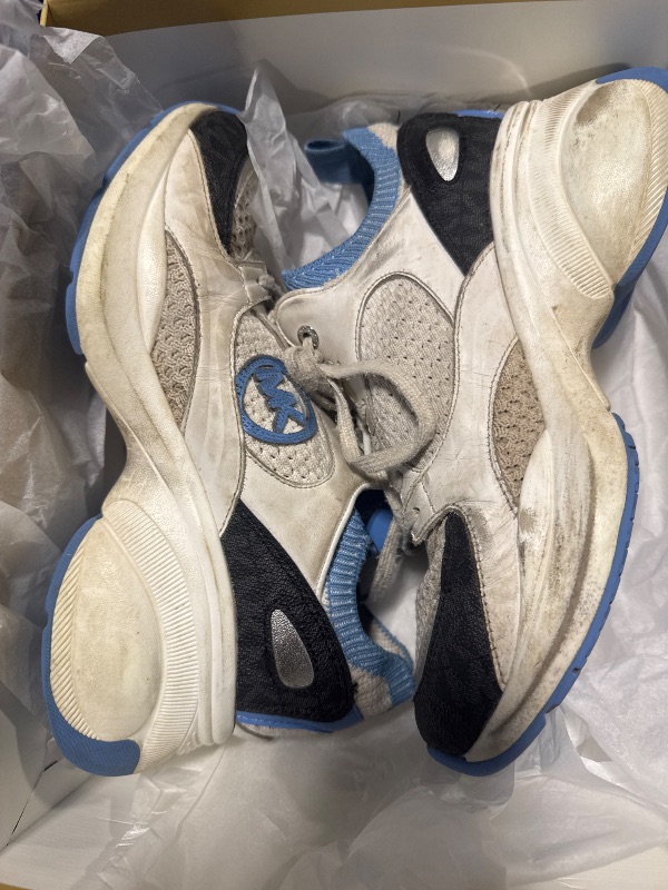 Photo 1 of ***USED AND DIRTY*****Michael Kors Women's Zuma Knit Trainer, South Pacific, 9