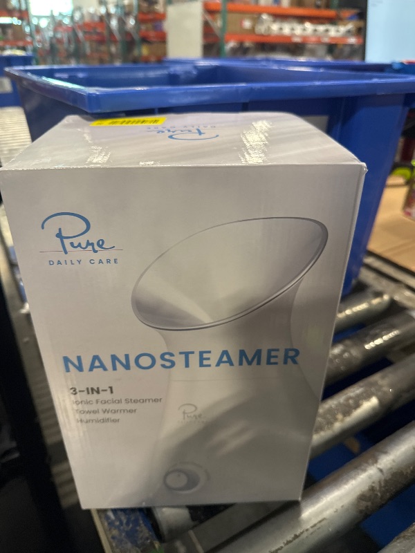 Photo 1 of ****FINAL SALE NOT RETURNS****MISSING PARTS
Pure Daily Care NanoSteamer Large 3-in-1 Nano Ionic Facial Steamer with Precise Temp Control - Humidifier - Unclogs Pores - Blackheads - Spa Quality - Bonus 5 Piece Stainless Steel Skin Kit (Silver)
