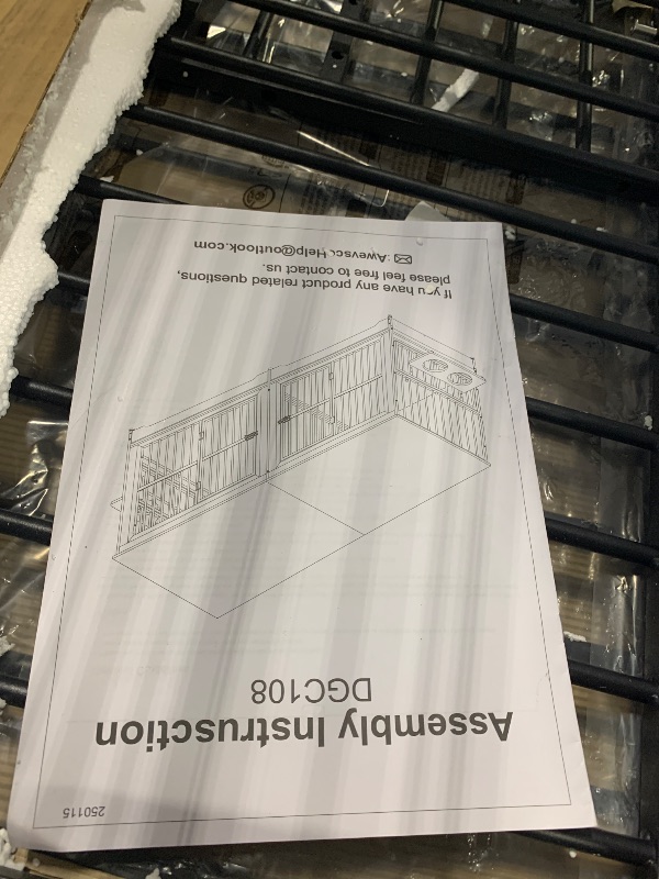 Photo 1 of **MINOR DAMAGE/check clerk comments**
Rovibek 78 Double Dog Crate Furniture for 2 Large Dogs Indoor, Wooden Furniture Dog Crates with Dog Bowl, Dog Kennel Furniture TV Stand Large Breed Brown