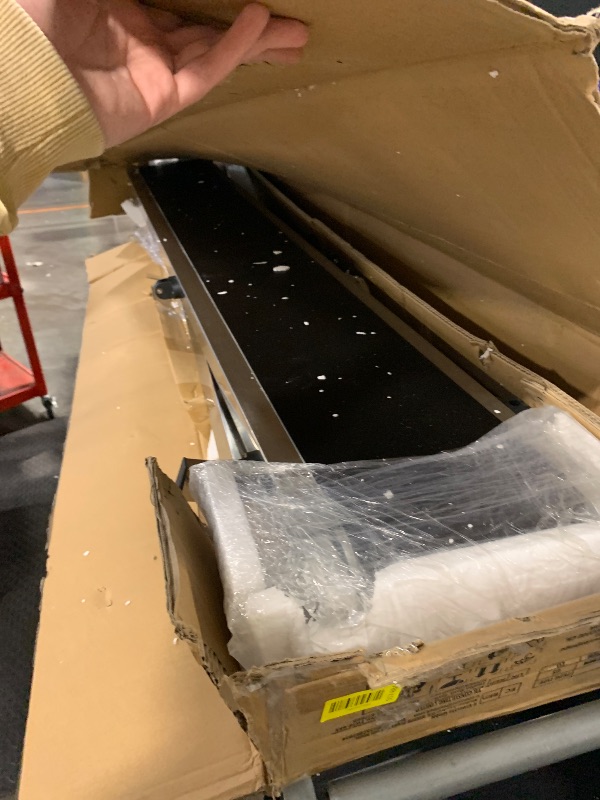Photo 1 of ***MISSING USER MANUAL*** VEVOR PVC Belt Conveyor 71?x 7.8?, Electric PVC Conveyor 110V Adjustable Automatic Speed, Conveyor Machine with Double Guardrail, in Stainless Steel, Industrial Transport Equipment