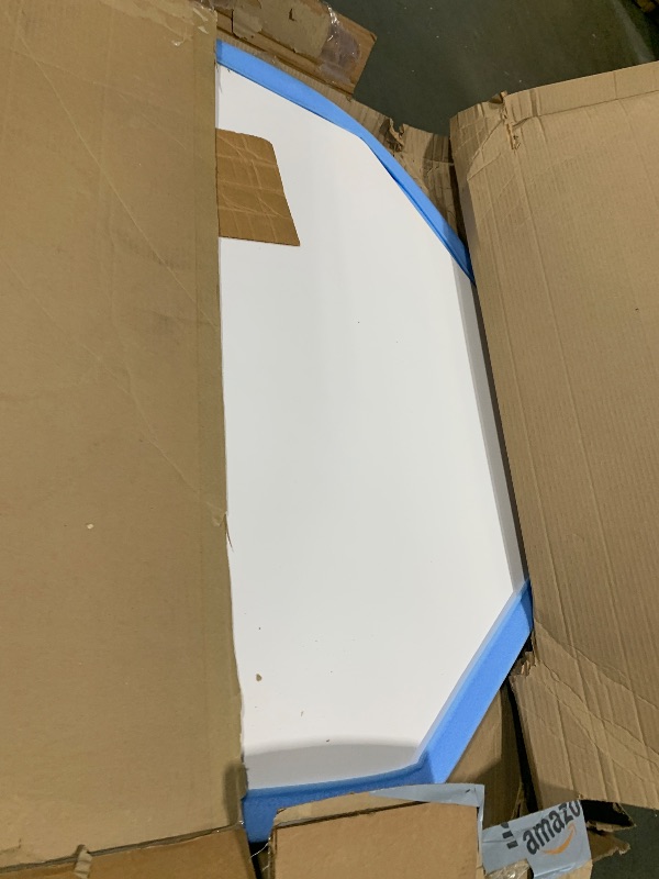 Photo 1 of ** SET OF 2 BOXES** Correll 48" Octagonal Shaped Classroom Activity Table, Height Adjustable (19"-29") Markerboard/Dry Erase Durable High Pressure Top, Red Edge, Black/Chrome Legs, School Furniture, Made in The USA