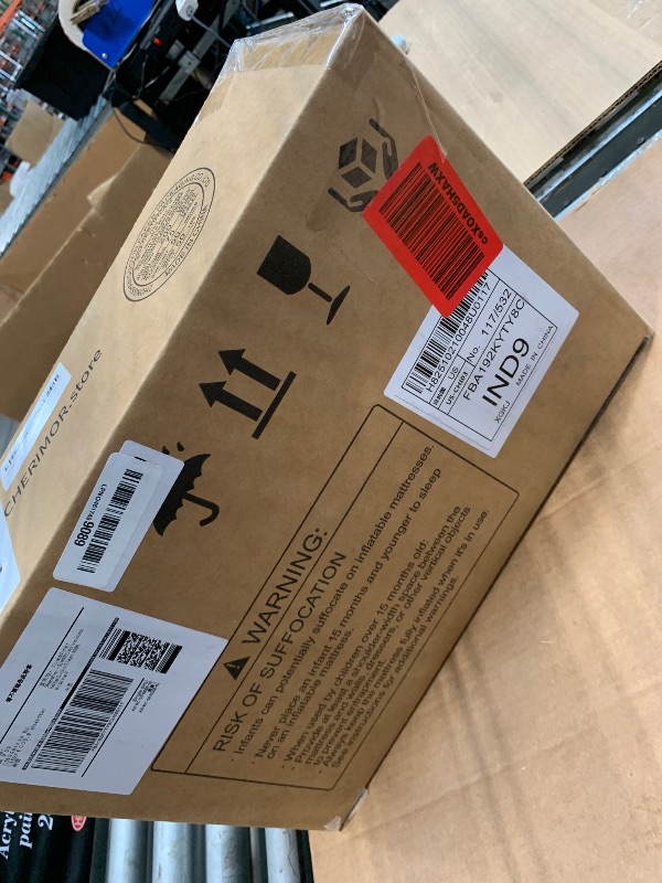 Photo 1 of ***missing parts***CHERIMOR Inflatable Toddler Travel Bed with Safety Bumpers & 2 Mins Auto Inflation Pump, Portable Toddler Kids Air Mattress with Carry Bag for Home Grandma's Sleepovers Travel Camping, 330lbs Support