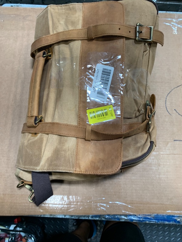 Photo 1 of *MISSING PARTS - See Clerk Notes*
LoDrid Portable Bartender Bag for Bar Kits, Vintage Genuine Leather Waxed Canvas Travel Bar Case with Thick Inner Dividers and Adjustable Shoulder Strap for Cocktail Making, Bag Only,(Patent Design)