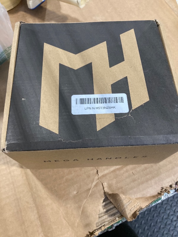 Photo 1 of ***MINOR SCRATCHES, SELLING FOR PARTS, FINAL SALE***Mega Handles Ridge Privacy Door Handle - 1 Pack Reversible Interior Black Door Handle, Heavy Duty Bed & Bath Door Handles with Privacy Door Lock, Fits All Standard Doors - Matte Black***MINOR SCRATCHES, 