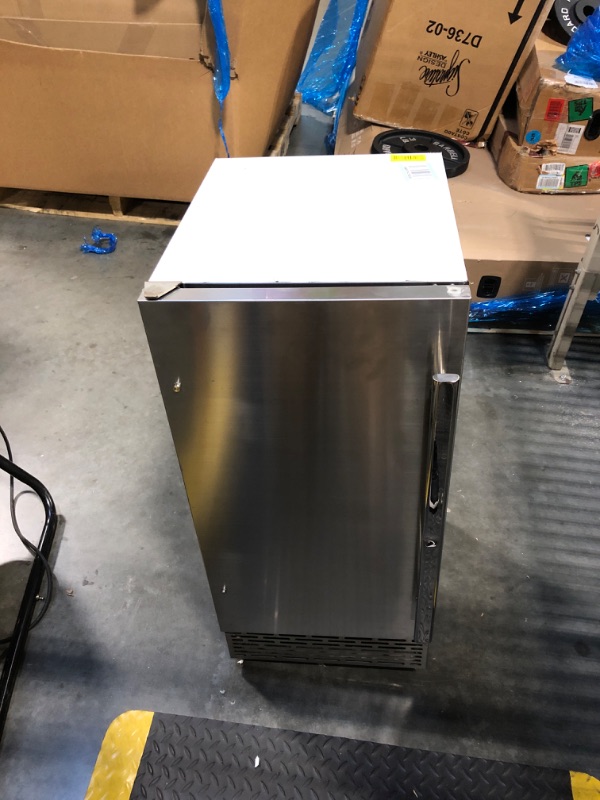 Photo 1 of ****MINOR DENTS, UNBALANCED****
RAPSUAR Under Counter Ice Maker, Ice Maker Machine Commercial, 120Lbs/24H with 35lbs Storage Bin, 40Pcs Cubes in 10Mins, Built in Ice Machine for Home Office Commercial