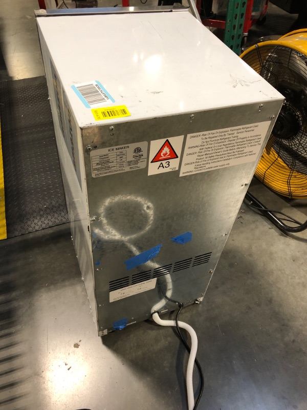 Photo 1 of ****MINOR DENTS, UNBALANCED****
RAPSUAR Under Counter Ice Maker, Ice Maker Machine Commercial, 120Lbs/24H with 35lbs Storage Bin, 40Pcs Cubes in 10Mins, Built in Ice Machine for Home Office Commercial