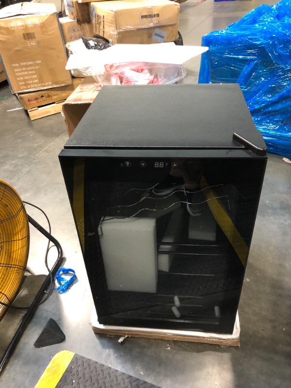 Photo 1 of ***MINOR DENTS ON THE SIDES****Electactic 37 Bottle Wine Fridge,Freestanding 145 Can Beverage Refrigerator with Smart Temperature Control?4.5 CU FT Quiet Mini Fridge with Child Lock Panel for Family Restaurant Bar, Black