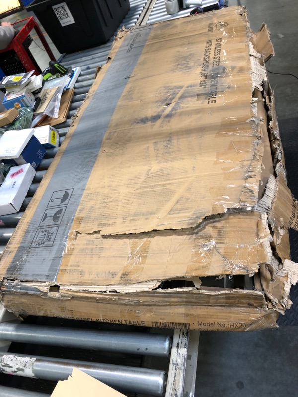 Photo 1 of ***MINOR SCRATCHES****
Atelicf All-Stainless Steel Prep Table, 24 X 48 Inch, with Rounded-Corner Backsplash and Adjustable Undershelf, Heavy-Duty for Outdoor Use,Restaurants,Hotels,Workshops,Kitchens,Gardens, and Garages