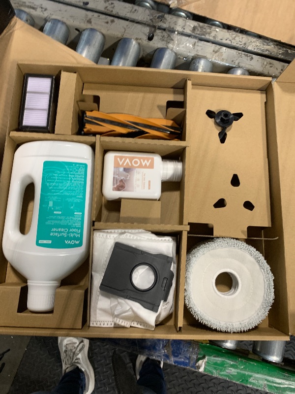 Photo 1 of ** USED *** Mova V50 Ultra Complete Robot Vacuum and Mop Self-Cleaning, 24,000 Pa Suction, Liftable Navigation with Obstacle Overcoming and Warm Water Mopping with DuoSolution System Designed for Pets, Black