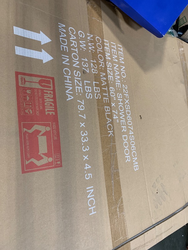 Photo 1 of ** SIMILAR ***  H Glass Shower Door, UCALAFEE Sliding Shower Door with Clear Tempered Glass, Bathroom Doors for Walk in Shower Silent Soft-Close Design, Matte Black