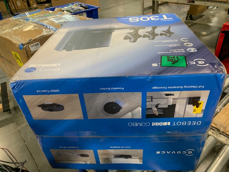 Photo 1 of ** VERY USED / UNTESTED ** ECOVACS DEEBOT T30S Combo Robot Vacuum and Mop, All-in-One Cleaning Hub, 11000Pa, ZeroTangle Technology, TruEdge Adaptive Edge Mopping, Dual Self-Emptying, Hot Water Mop Washing, Auto-Mop Lifting