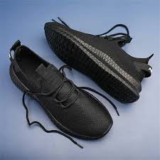Photo 1 of Socviis Mens Slip On Running Shoes Athletic Walking Trainers Lightweight Breathable Mesh Tennis Sneakers All Black size 41