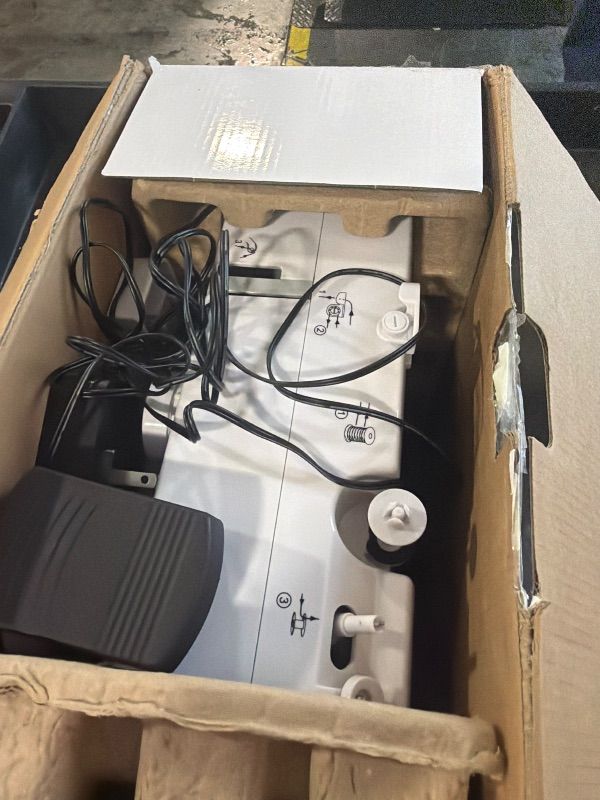 Photo 1 of ***MISSING PCS****Sewing Machine with Extension Table, Mini Sewing Machines, Electric Portable Sewing Machines for Beginners, 12 Stitch Dual Speed with Foot Pedal & Sewing Kit, Ideal for Clothes, Pillowcases, Sheets
