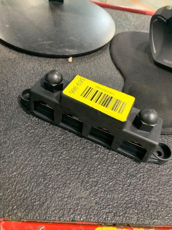 Photo 1 of ***MISSING PARTS*** Joinfworld Bus Bar 12V 250A Power Distribution Block 4 x 3/8" Studs Marine Bus Bar 12 Volt Battery Busbar Terminal Block for Automotive, Car, Boat, Solar Wiring - Negative&Positive