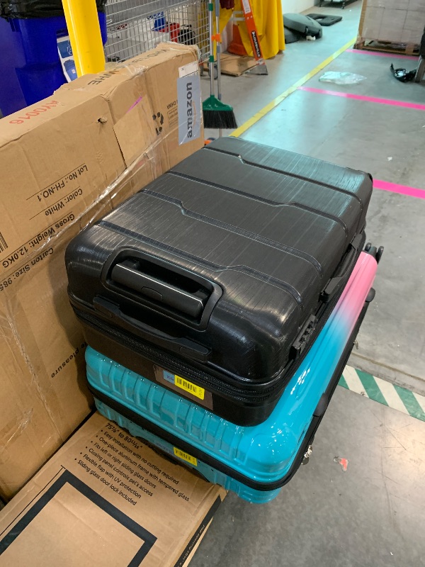 Photo 1 of ** sold as is no refund/return** DUKAP RODEZ Hardside Luggage with Ergonomic Handles and TSA Lock | Spacious Traveling Suitcase, Travel Suitcase with Four Spinner Wheels and Studs | 24" Medium Luggage | Black