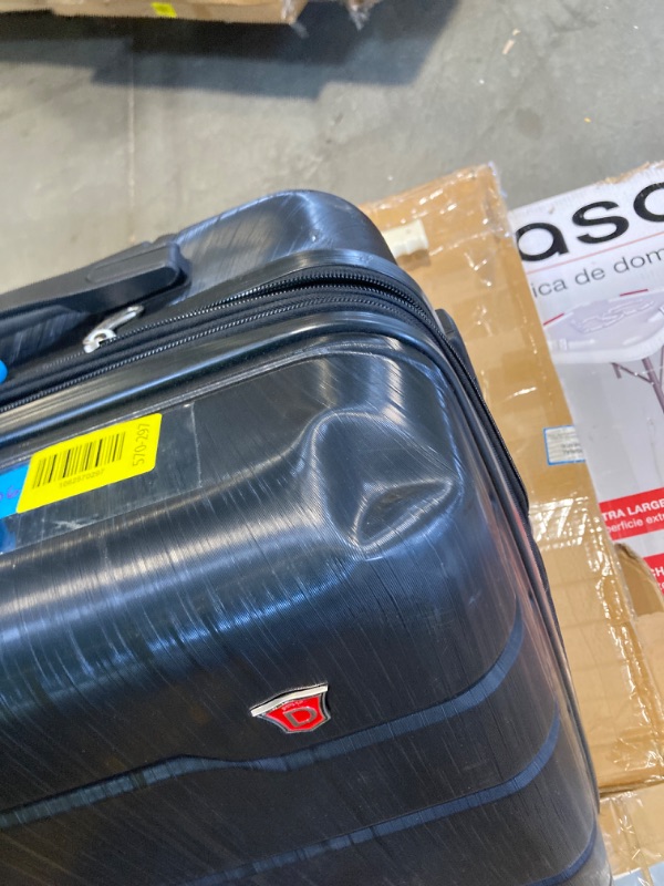 Photo 1 of ** sold as is no refund/return** DUKAP RODEZ Hardside Luggage with Ergonomic Handles and TSA Lock | Spacious Traveling Suitcase, Travel Suitcase with Four Spinner Wheels and Studs | 24" Medium Luggage | Black