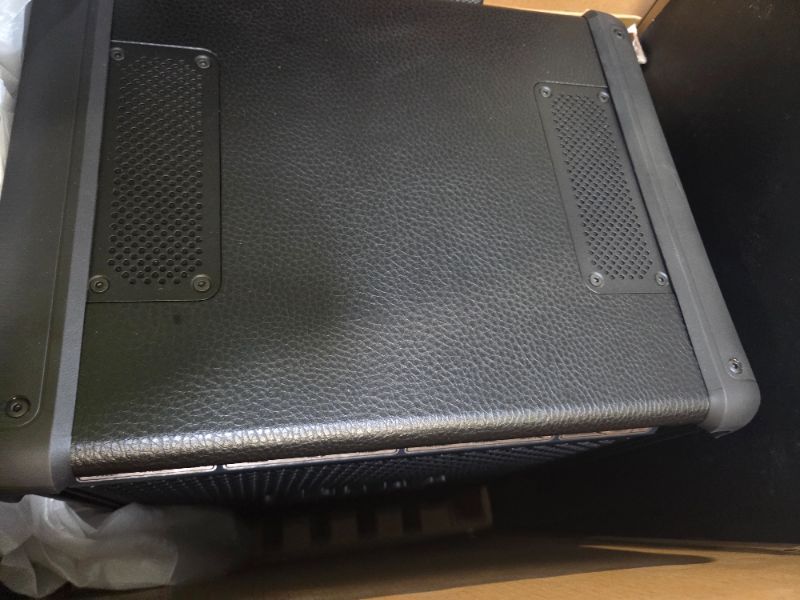 Photo 1 of ***MISSING BATTERY*** Marshall Bromley 750 Portable Wireless Party Speaker - Loud Stereo Sound with Bass and Treble Controls | Bluetooth, 3.5 mm Aux, RCA, Microphone, Instrument Inputs | LED Lights - Black and Brass
