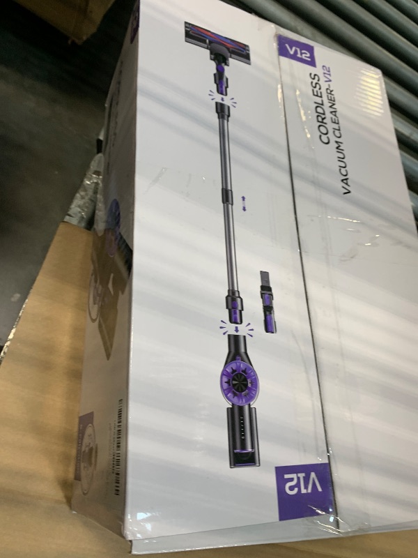 Photo 1 of *UNTESTED*
Comvtu Cordless Vacuum Cleaner Rechargeable with 2600mAh Detachable Battery, Powerful Vacuums with 2 Adjustable Modes, Lightweight Portable Stick Vacuum for Home (Ink Purple)
