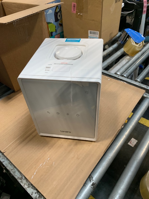 Photo 1 of *** MISSING POWER CORD *** Livatro Stainless Steel Humidifier, 3L Warm Mist Humidifier, Easy Clean with Warm Steam Humidifier, Healthy Air Mist Humidifiers for Bedroom Living Room, with Sleep Mode and Auto-off Setting