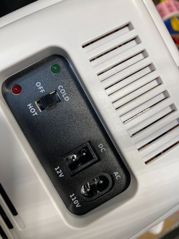 Photo 1 of ****Power cable missing**** CROWNFUL Mini Fridge, 4 Liter/6 Can Portable Cooler and Warmer Personal Refrigerator for Skin Care, Cosmetics, Beverage, Food,Great for Bedroom, Office, Car, Dorm, ETL Listed (White)