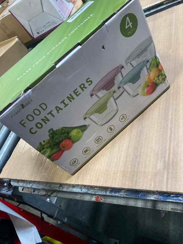 Photo 1 of 16oz Glass Meal Prep Containers, Airtight 2 Cup Glass Storage Containers with Lids, Heat-Resistant BPA-Free Borosilicate Glass Soup Container for Leftover, Microwave, Dishwasher&Freezer Safe (4 Packs)