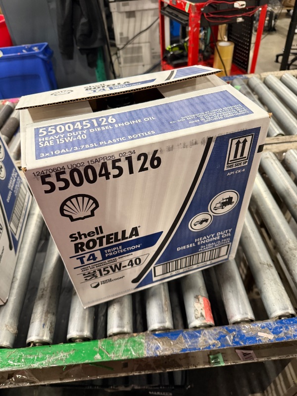 Photo 1 of *BUNDLE OF 2* Shell Rotella T4 Triple Protection 15W-40 Diesel Engine Oil, 1 Gallon (3 Pack)