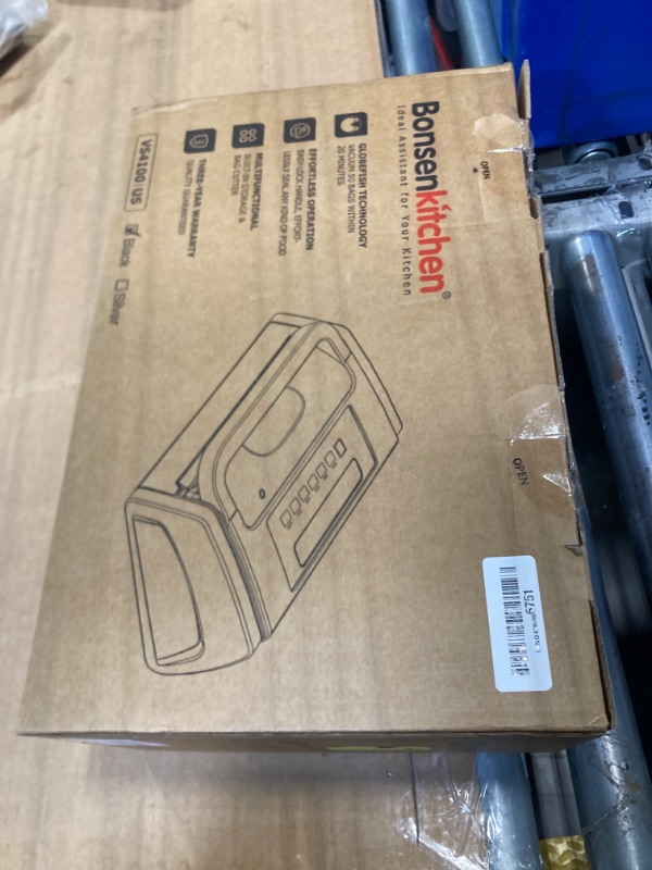 Photo 1 of **MINOR DAMAGE/check clerk comments**
Bonsenkitchen Vacuum Sealer Machine, Globefish Technology for Perfect Vacuum Sealing, Powerful Low-Noise Food Vacuum Sealer with Easy Handle Design, Built-in Cutter & Bag Storage, 1 Bag Roll & 10 Bags