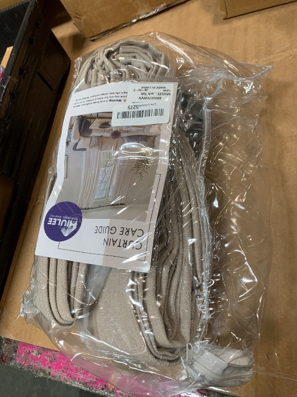 Photo 1 of ** only 1**
MIULEE Pinch Pleated Thick Linen Curtains 96 Inches Long 2 Panels for Living Room Bedroom, Memory Trained Pleat Drapes Light Filtering Taupe Semi Sheer Window Curtains Hooks Rings Back Tab