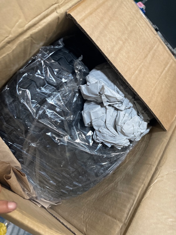 Photo 1 of *** Center bushing fittings are missing ***GICOOL 16x6.50-8 Flat Free Riding Lawn Mower Tire and Wheel, 2 Pcs 16x6.5-8nhs Garden Tractor Lawnmower Tyre, with 3/4" & 5/8" Bearing, 3" -4.5" -6" Centered Hub