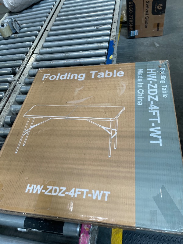 Photo 1 of ***SIMILAR IMAGE***6 Feet Foldable Table with Built in Handle & Steel Legs | 6FT Heavy Duty Folding Portable | Perfect for Party, Dining, Wedding, Events, Picnic Indoor, Outdoor, Camping, Utility, Folding - 6 Foot